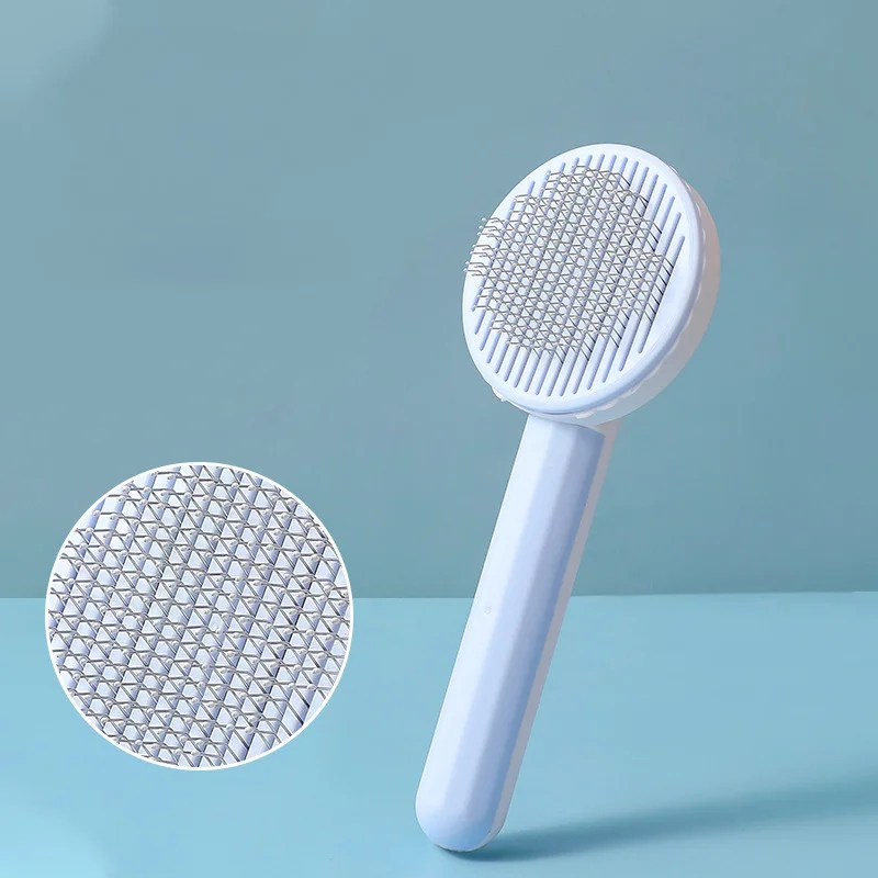 جديد الحيوانات الأليفة مشط تدليك إزالة الشعر مشط القط التنظيف الذاتي إبرة مشط القط الجمال لإزالة العائمة الشعر مشط لوازم