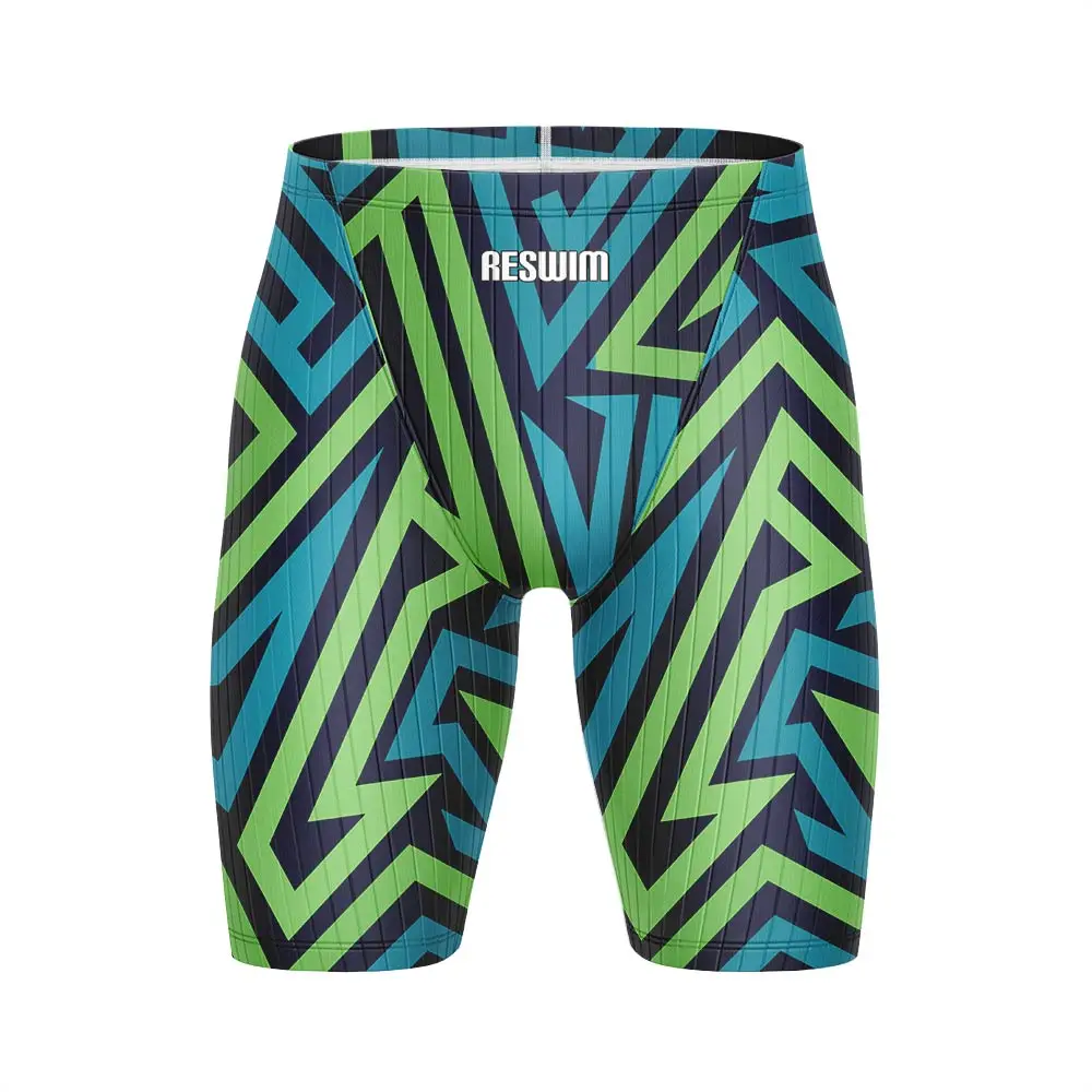 Summer Men's Swim Jammer Swimsuit Endurance Athletic Training Tights Shorts Beach UV Protection Swimwear Surfing Swimming Trunks