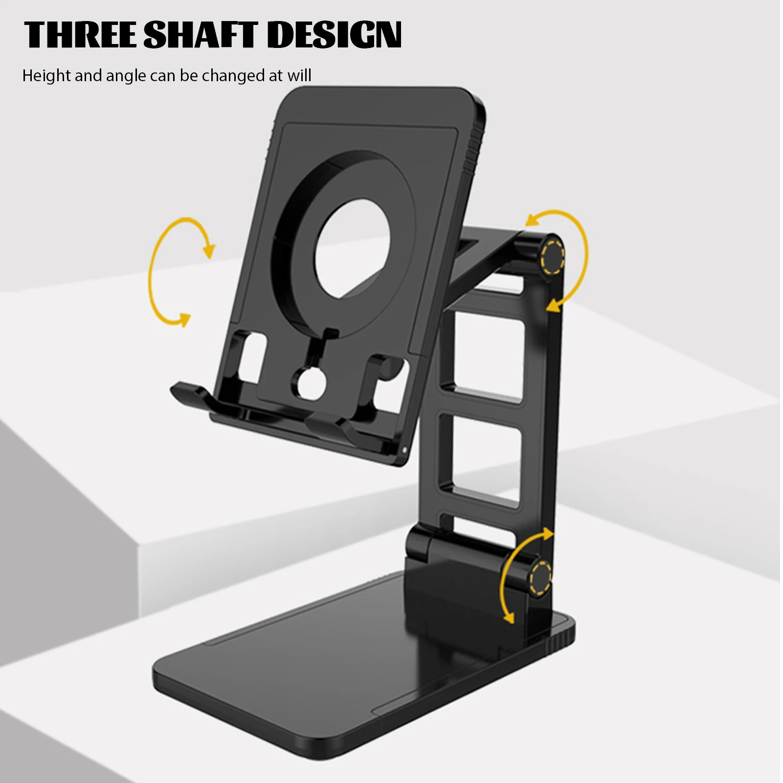 Suporte de telefone durável dobrável plástico do suporte do telefone para o quarto de casa