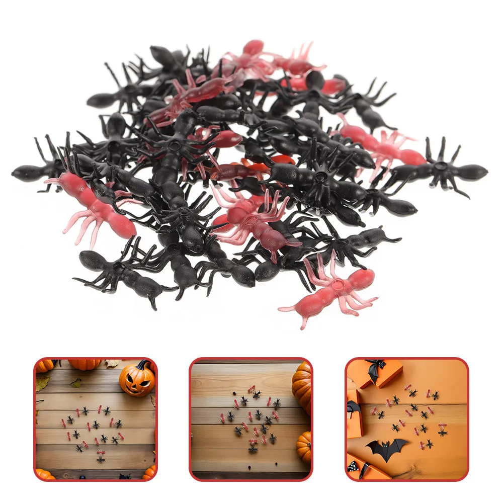 

1000 шт. реалистичных пластиковых муравьев, имитация насекомых, реквизит для Хэллоуина, вечеринок, розыгрышей, фестивальных украшений, исследование природы