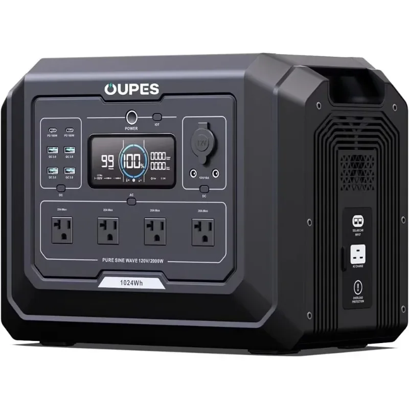 XMSJ Portable Power Station 2000W 1024Wh LiFePO4 Battery Generator with 1400W AC Charging108