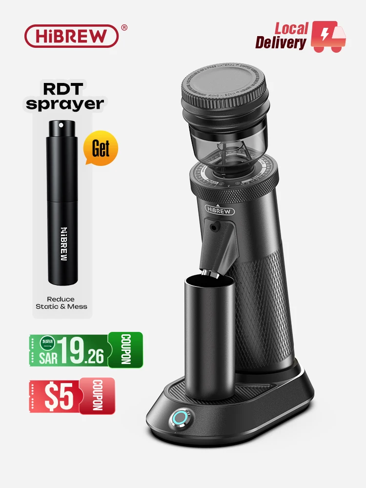 HiBREW G5 48mm stożkowy elektryczny młynek do kawy kompaktowy przenośny młynek do kawy ziarnistej kuchnia do kawy espresso po turecku