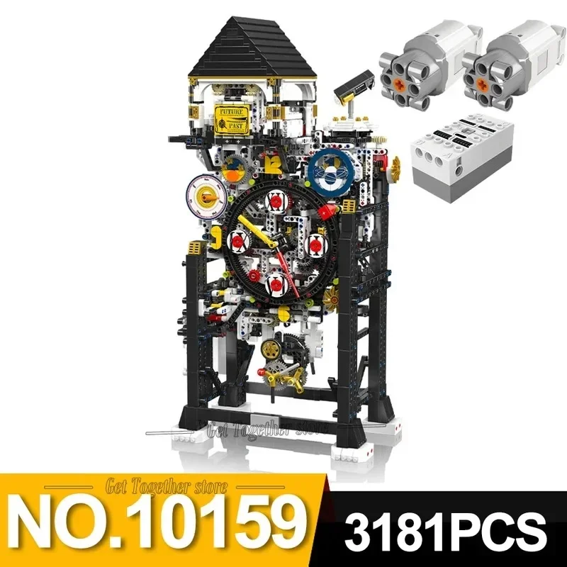  Mould King 10159 Technical Clock Toys Motorized Cyberpunk Clock Building Block Assembly Time Caculator Brick Creative Toy Gift view 4