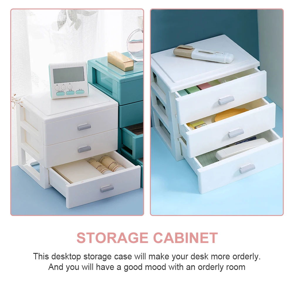 

Three Layer Box Drawer Desktop Organizer PP Material Student Sundries Organizer School Dormitory Home Office Supplies