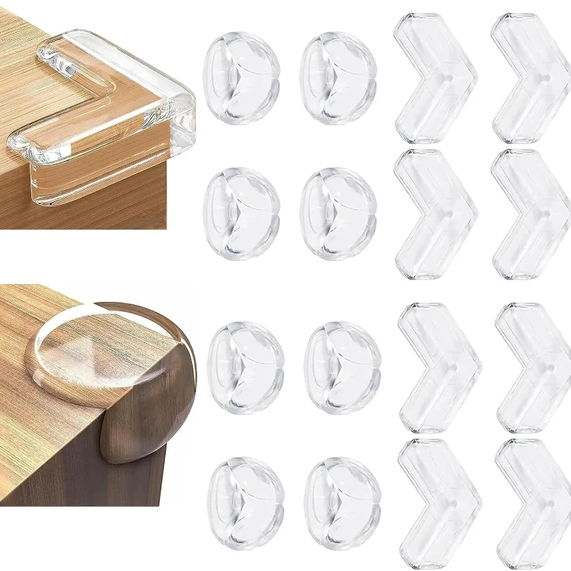 

4/8PCS Clear Anti-collision Coffee Table Furniture Corner Protectors Soft Corner Sheathing Living Room Decor Anti-collision Tool