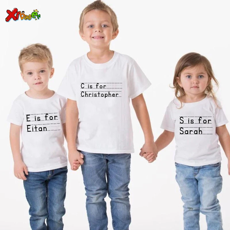 First Day of School Gift Personalized Back To School Shirt  Personalized Shirt ABC Tee Custom Alphabet Shirt Personalized Name