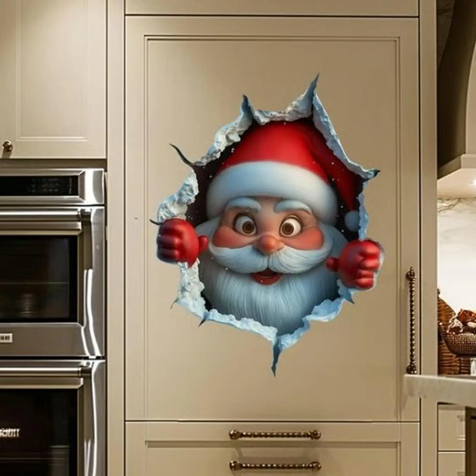 Self-Adhesive Wall Decals Christmas Door Stickers Christmas Party Decor Reindeer Removable Cute Cartoon Window New Year Decor