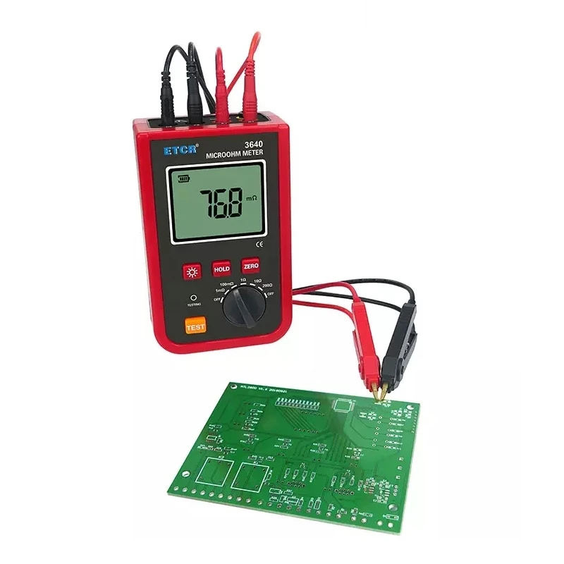 ETCR3640 Microohmmeter Digital DC Resistance Tester High Precision Resolution 1u Ω Test Current