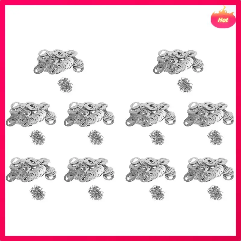 

500 Set Bottle Opener Insert,Stainless Steel Round DIY Bottle Opener Hardware Kit Hardware Parts Supply With Screws
