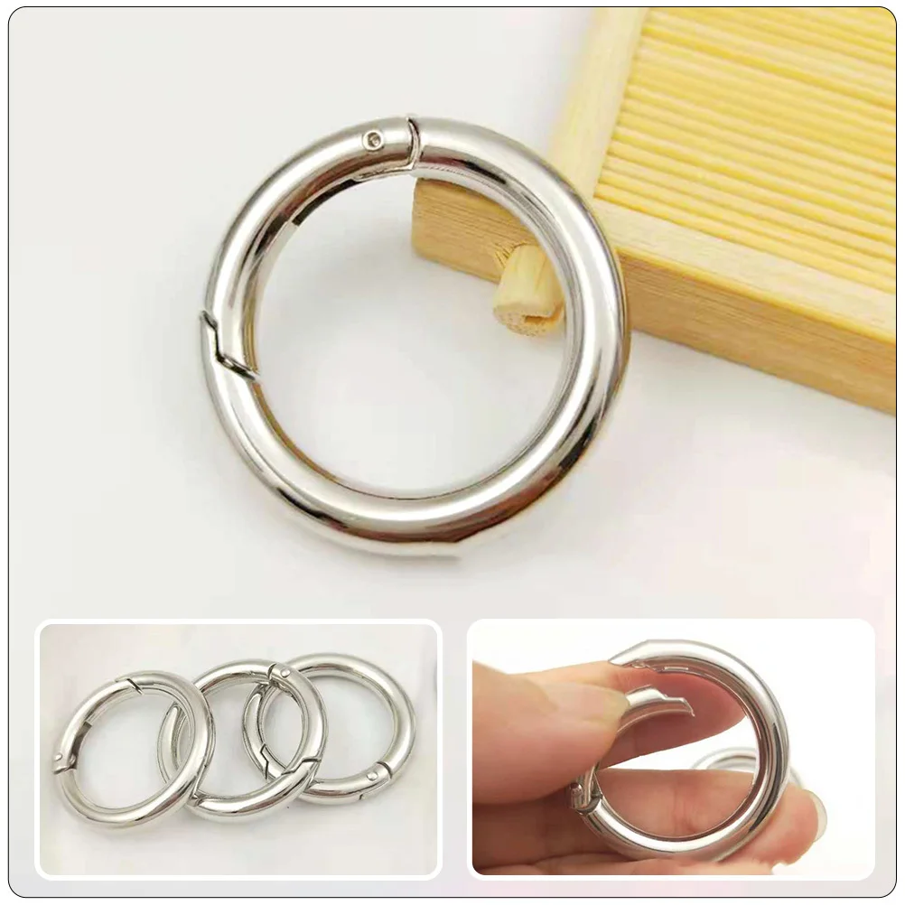 

12Pcs Zinc Alloy Round Carabiner Spring Rings Colored Lightweight Durable Keychain DIY Supplies Round Carabiner
