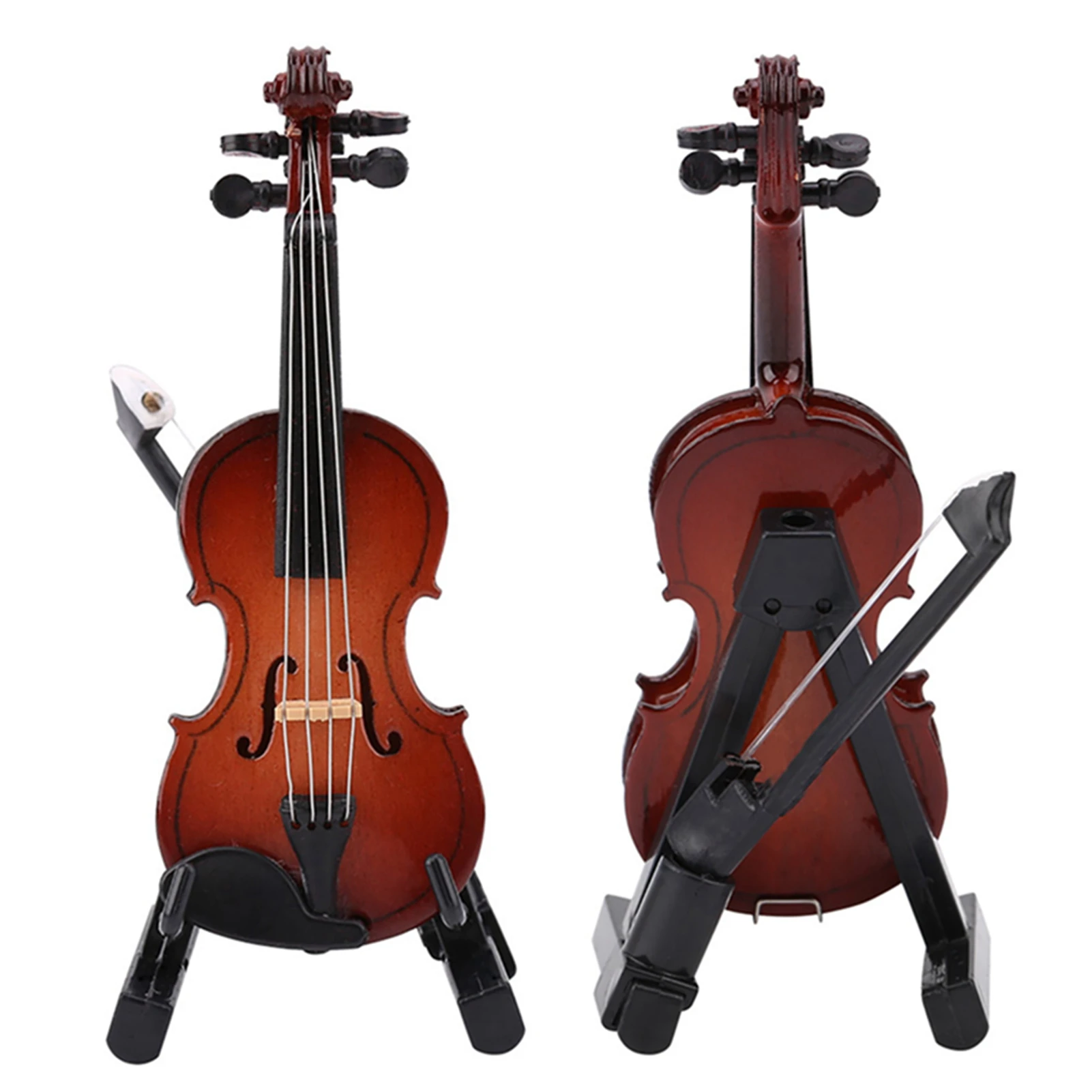 Musical Instrument Model Miniature Violin Model with Stand Case  Accessories  Musical Instrument Decor Gift