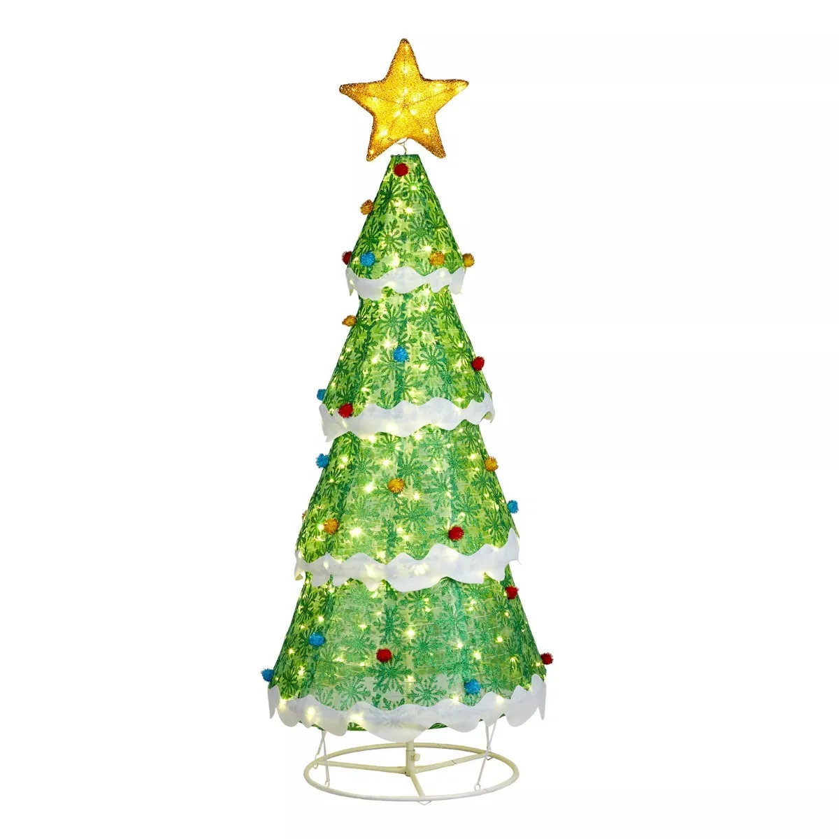 

Outdoor activities Decorated Christmas Tree decorated 6.4 feet with 200 LED lights