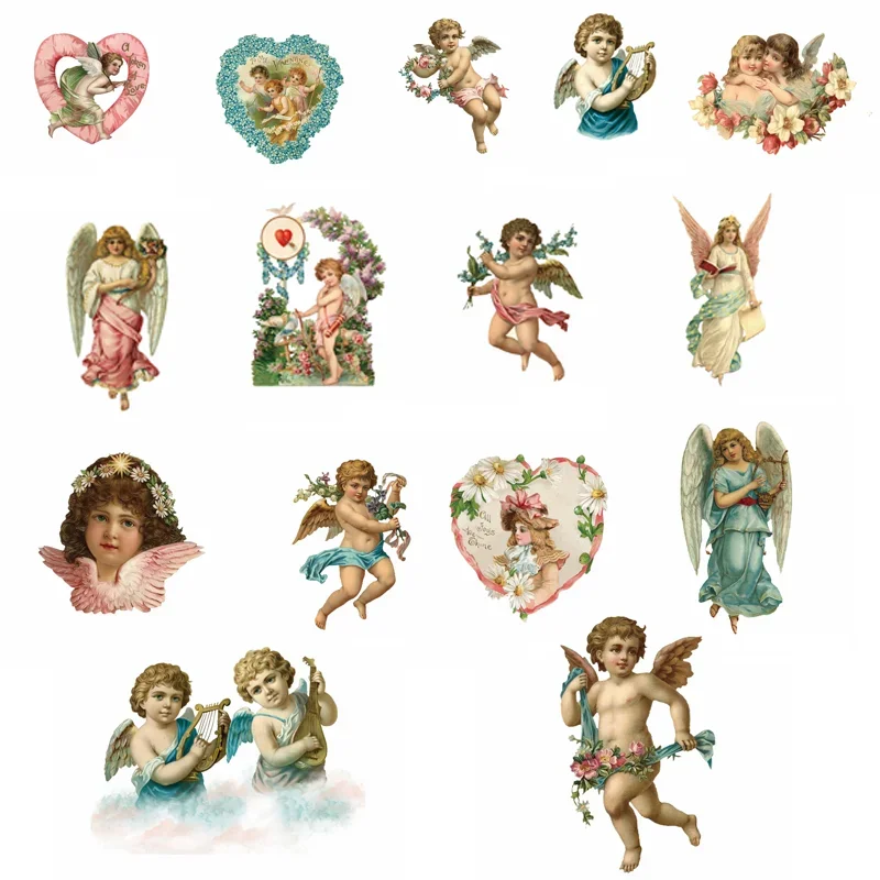 Iron Sticker Cupid Angel Patches For Dress Heat Transfers Stickers A-level Washable Iron-on Kids Clothes Patches Appliques Coats