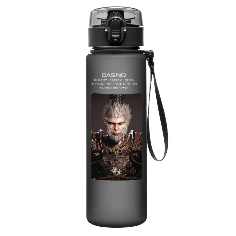 Schwarzer Mythos Wukong 560ml Anime Wasser becher Kinder tragbare Kunststoff Wasser becher Erwachsenen Outdoor Sport mehrfarbige Wasser flasche Geschenk