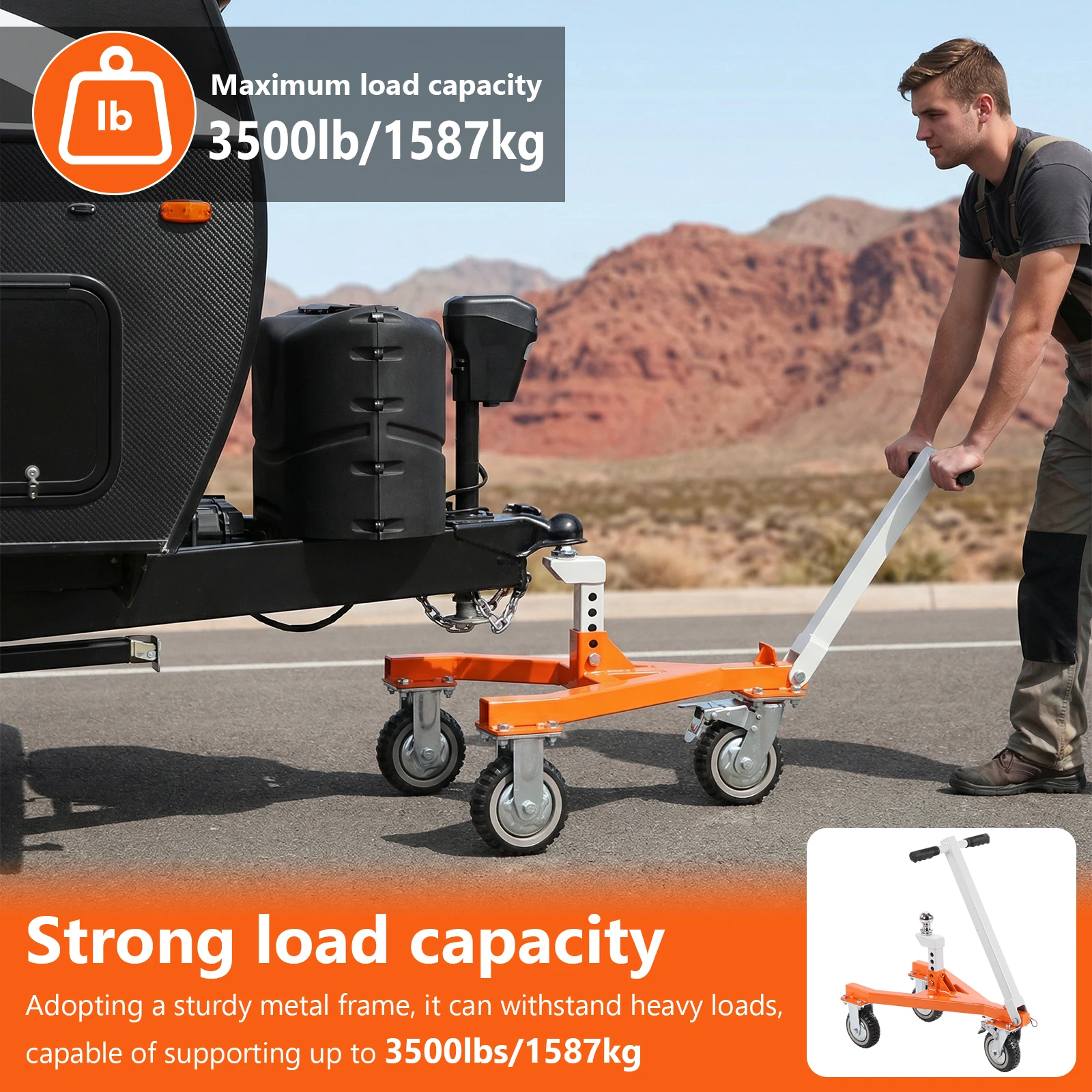 

Устройство для перемещения прицепов и лодок с грузоподъемностью 3500 фунтов, с шаровыми опорами 2 дюйма и 2-5/16 дюйма, регулируемым углом наклона, подходит для автодомов, лодок, кемперов