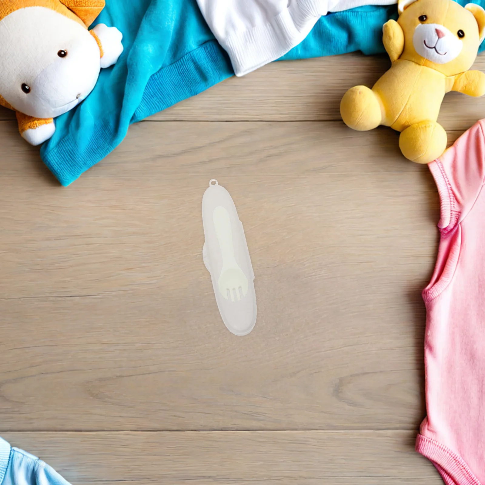 8 قطعة صندوق تخزين ملعقة شوكة الطفل: حامل أدوات سيليكون شفاف قابل لإعادة الاستخدام منظم أدوات المائدة المحمولة لأدوات المائدة الصغيرة