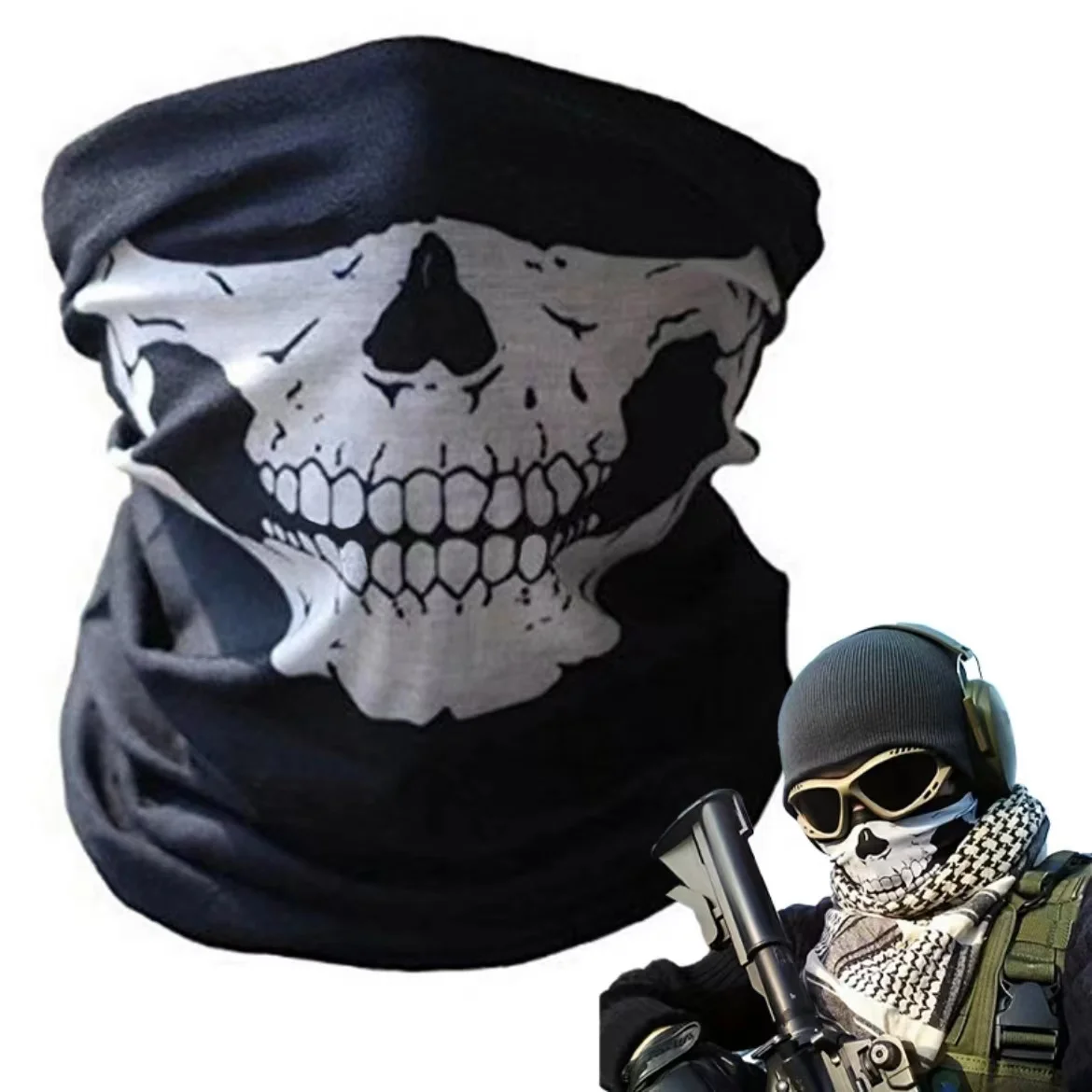 Windproof Skull Balaclava Face Mask Breathable Neck Gaiter Tube Scarf For Cycling Ski Motorcycle Hiking Sun UV Protection view 4