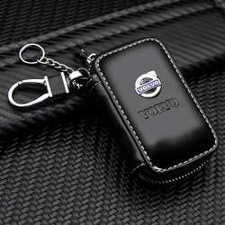 Car Leather KeyChain Unisex Key Bag Multifunction Organizer For Volvo S90 C30 V50 V70 XC40 S80 EX30 EX90 EM90 V90 V60 V40 XC90