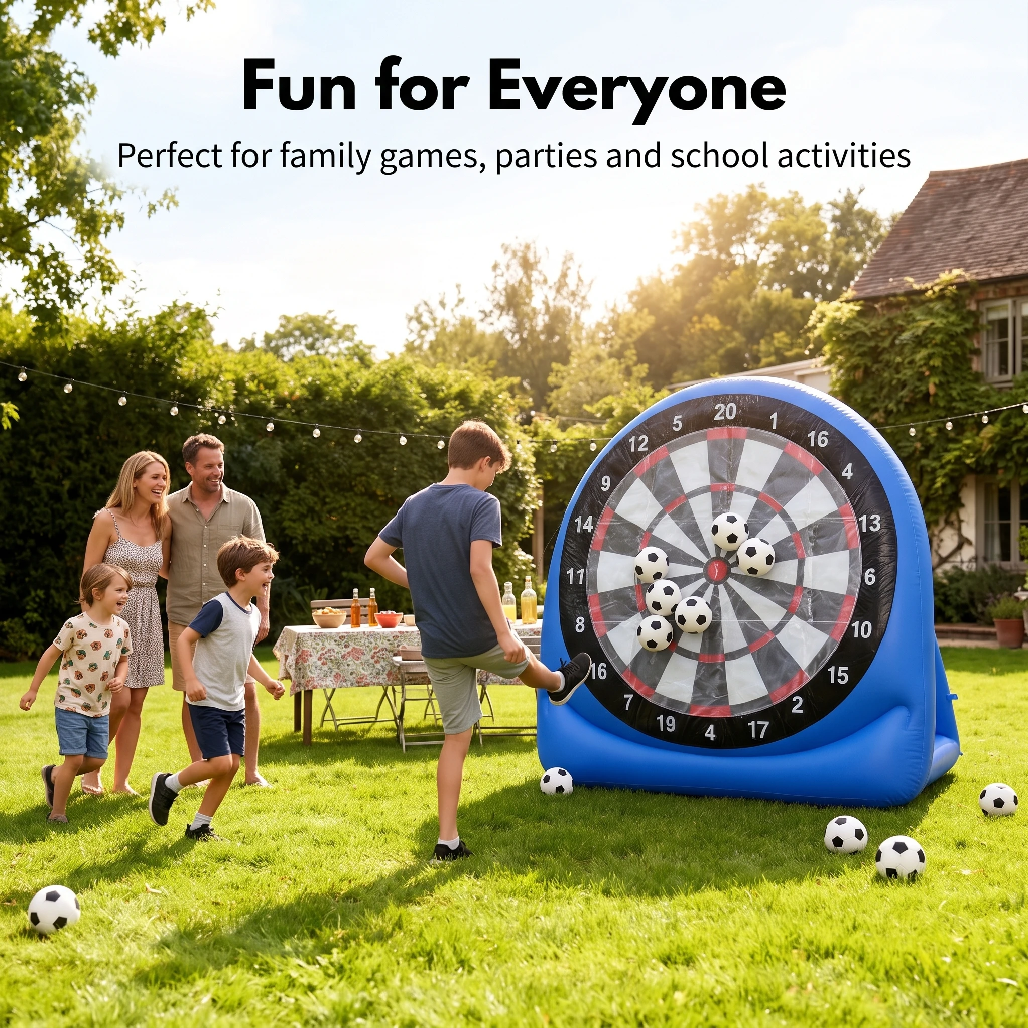 Inflatable Soccer Target Football Dart Board Waterproof Thick PVC Blow Up Shooting Goal Portable Foldable Kids Adult Family