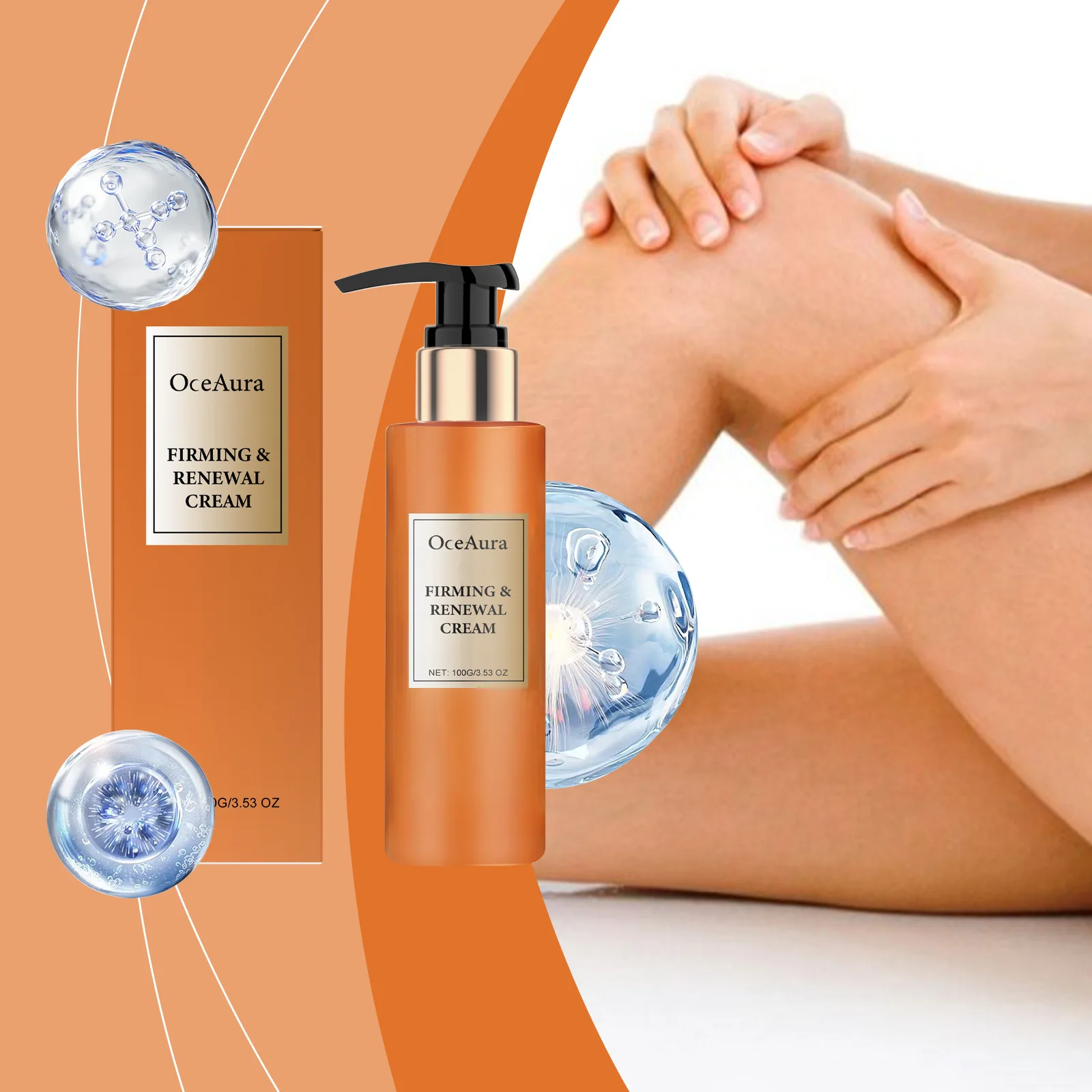 Oceaura Shea Butter Body Firming Cream Light Weight Improve Elasticity Nourish Dry Anti-Cellulite For Dark Skins Brighten Lotion