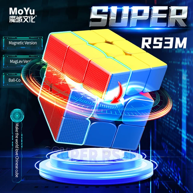 MOYU Super RS3M 2022 Maglev 3x3 magnetyczna magiczna kostka prędkości bez naklejek profesjonalny RS3 M 2022 3X3 prezenty dla dzieci