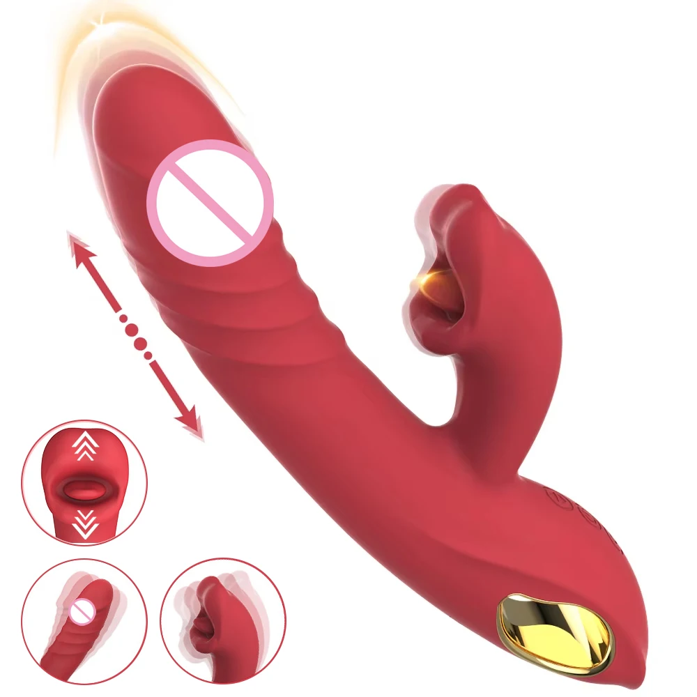 محفز البظر مع 5 أوضاع لعق اللسان تلسكوبية ، الاستمناء الأنثوي ، محفز البقعة G ، ألعاب جنسية للبالغين ، هزاز تحفيز ، 2 في 1 #1