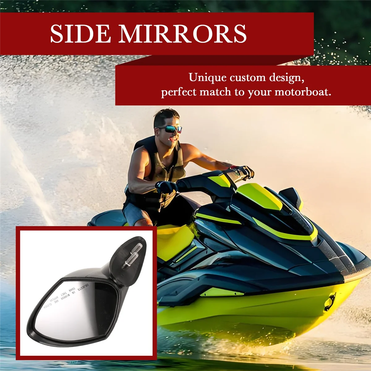 Motorboat Right Rearview Mirror Jet Ski Mirror Accessories f Super Hot port Cruiser EX EX R
