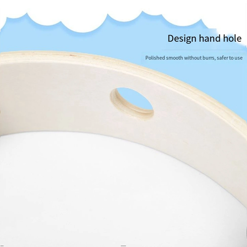 ABLB-1 PCS 10 Inch Peace Dove Double Layer Hand Tambourine Hand Drum Dance Tambourine 25.5X5.5CM