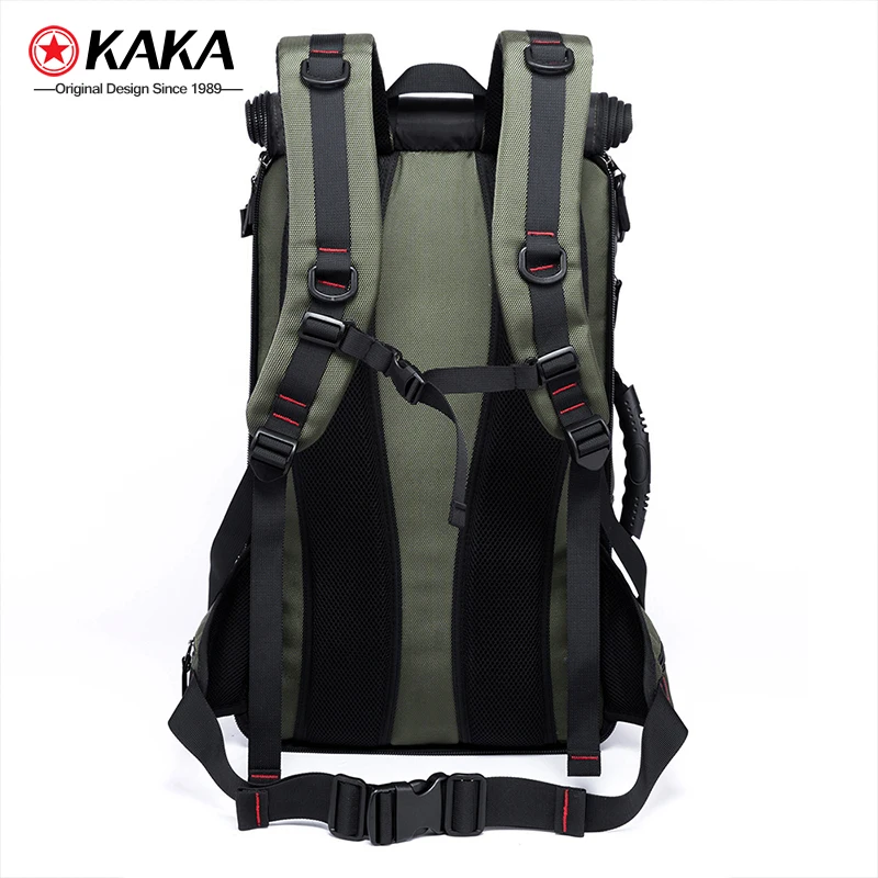 Imagem -05 - Kaka 50l Mochila de Viagem à Prova Dmultifunction Água para Mulheres dos Homens Multifunction 17.3 Mochilas Portátil Masculino Bolsa de Bagagem ao ar Livre Mochila Melhor Qualidade