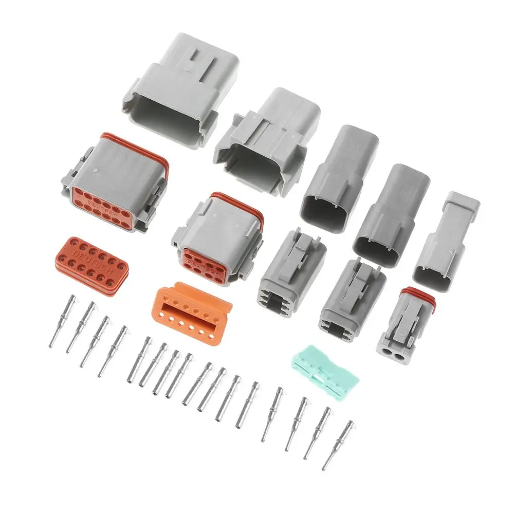 1 set Waterproof Car Electrical Connector DT06/04 2/3/4/6/8/12 Pin Connector Socket Plug