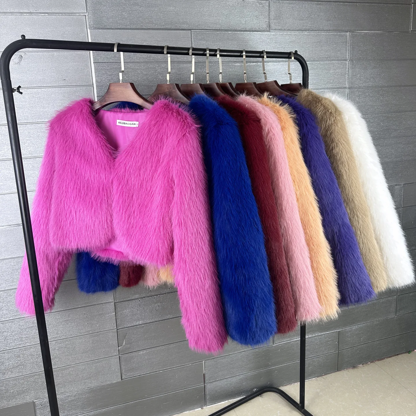 Winter New Imitation Fox Fur Jacket For Women European American Casual Fashion Street Style Solid Color Faux Fur Short Overcoat