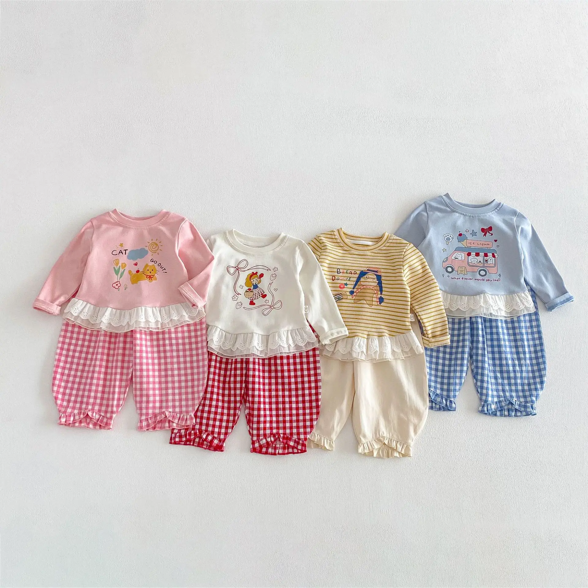 

Girl's Cute Cartoon T-shirt 2026 New Spring Baby Korean Edition Letter Printed Bottom Shirt Children's Spring Wear