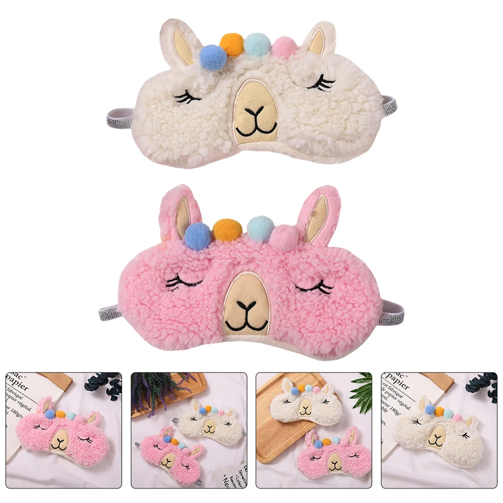 

2pcs Cartoon Animal Eye Mask Blackout Sleep Masks for Eyes Lightweight Comfortable Breathable Eye Covers Kids Toddler