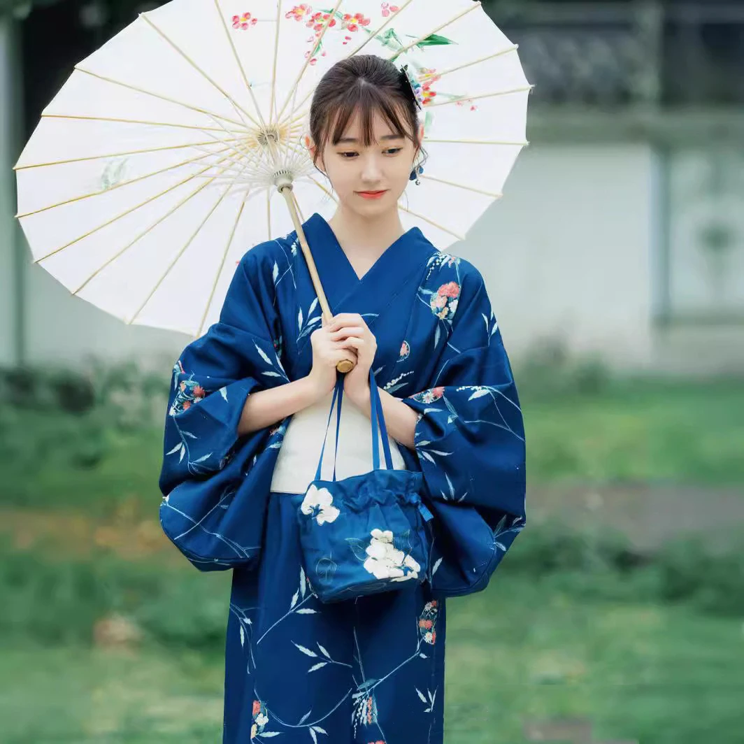 

Japanese Traditional Kimono Dress Cosplay Anime Photoshooting Bathrobe Sauna Hotspring Vintage Elegant