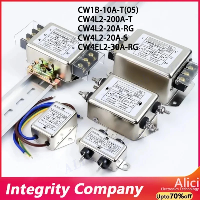

Single-phase AC power filter CW3 CW4L2 10A 20A 30A-S/T AC220V single-two-stage filter