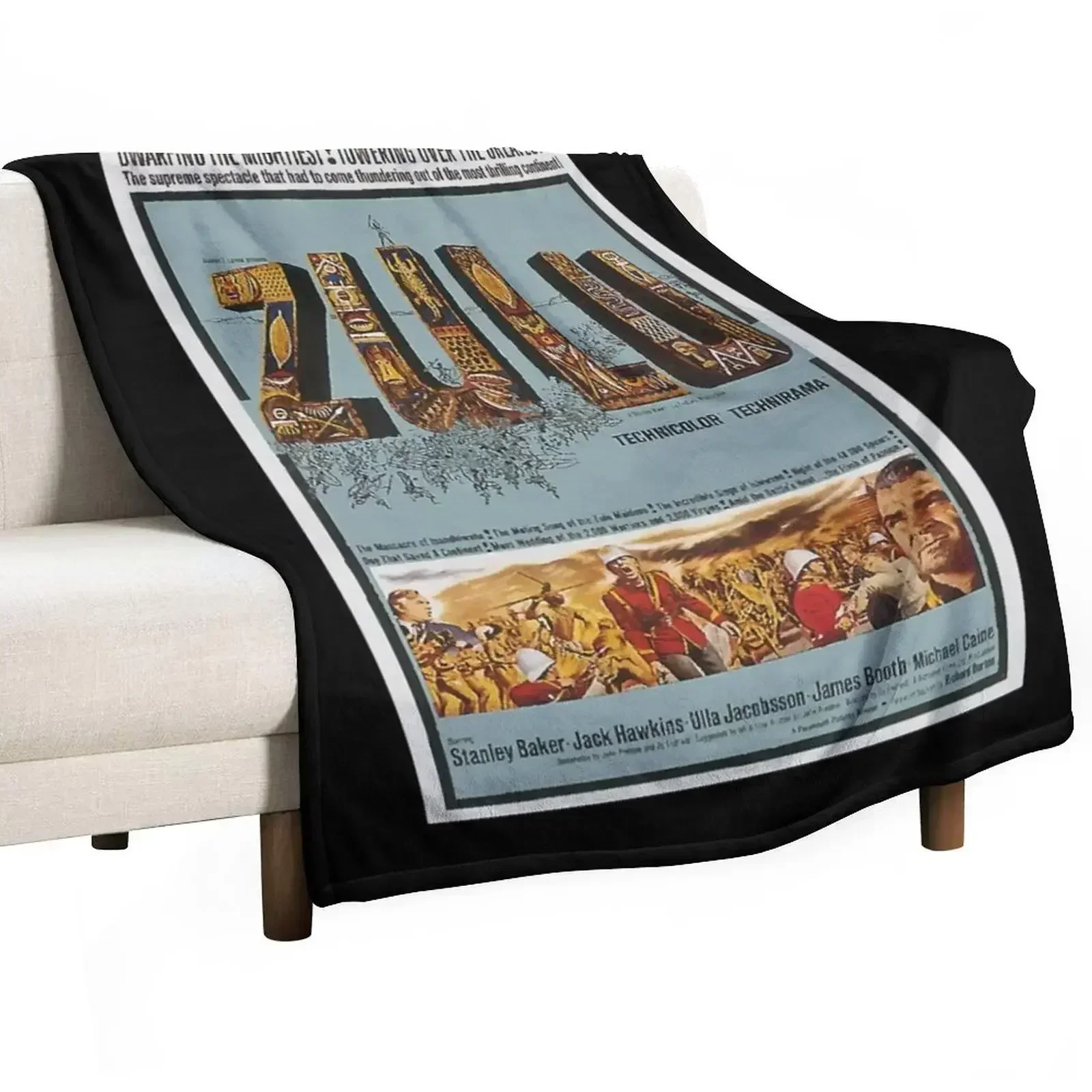 Póster de la película ZULU. Manta clásica para sofá, cosplay, anime, ropa de cama de verano, mantas para sofá para bebés y niños