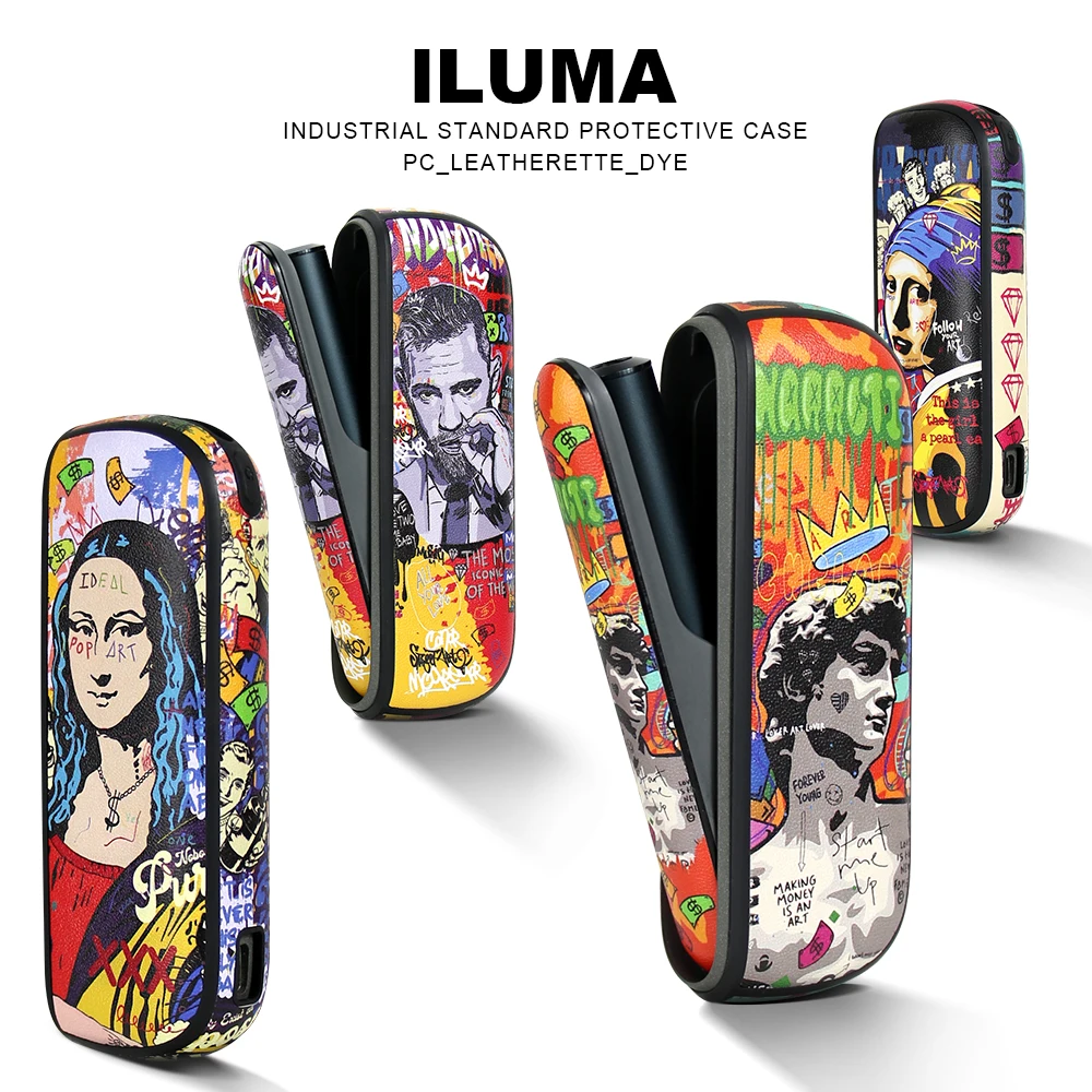 RUORUO Cartoon Case for IQOS ILUMA E-cigarette Replaceable Leather Funda for IQOS ILLUMA Accesorios