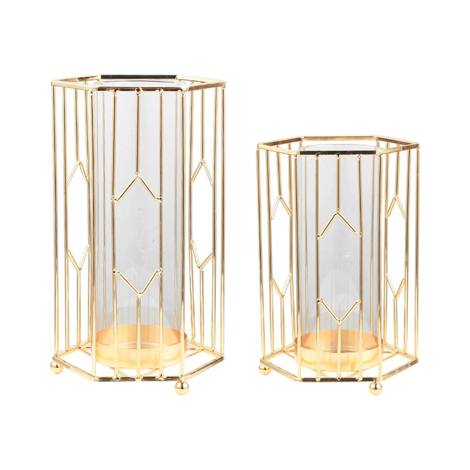 Vaso de mesa de metal de vidro, vaso central de armazenamento, vaso de flores decorativo, suporte para estante, armário, casa, quarto interno