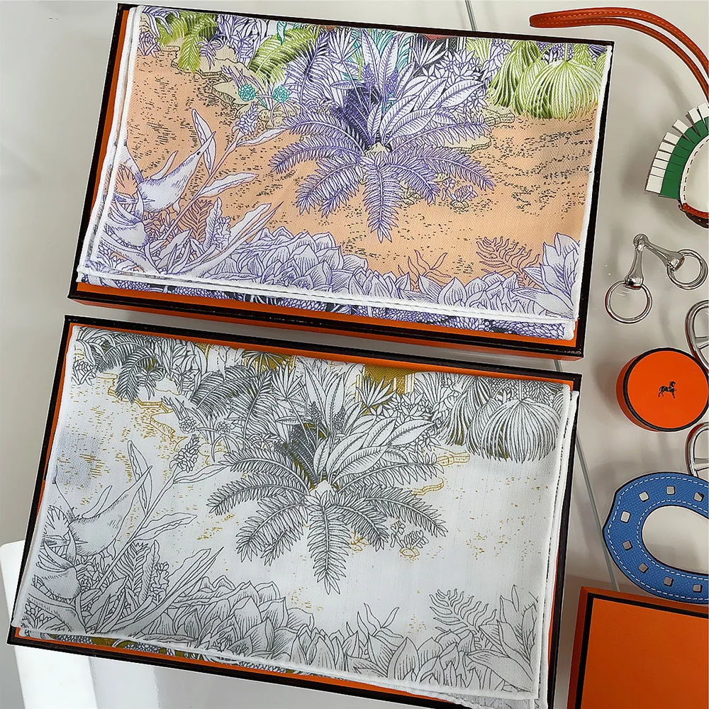 

Корейская версия секретного сада, модная имитация шелковой шерсти, универсальное украшение, большое длинное полотенце, теплый шарф-шаль, 160 см