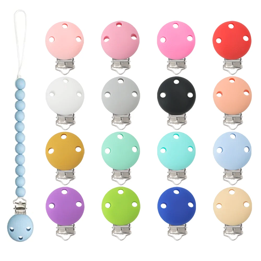 

15pcs 30mm New Color Round Silicone Clips DIY Bag Hat Chain Keychain Holder Clamps Jewelry Handmade Accessories