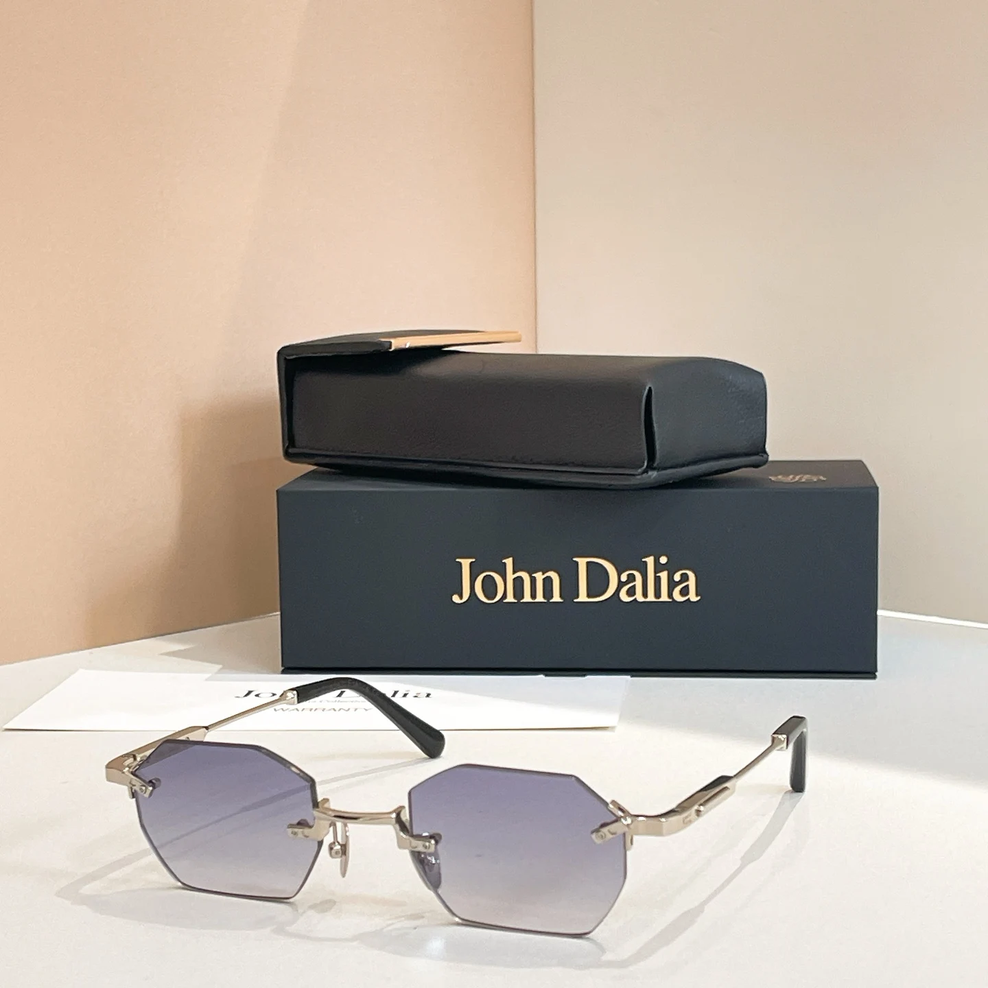 Voor JOHN DALIA JD CURTIS Luxe grenzeloze gepolariseerde zonnebril Heren Designer zonnebril Mannelijke zakelijke damesbril met doos
