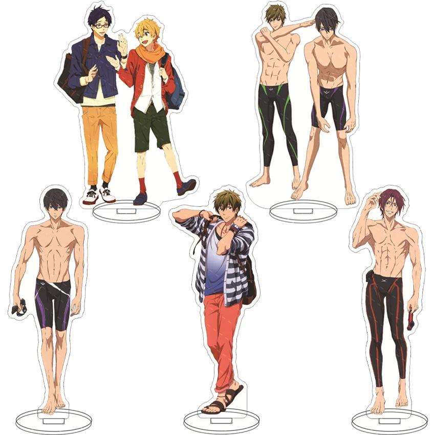 Figura de Acrílico de Anime de 16 CM ¡Gratis! Nanase Haruka Matsuoka Rin Tachibana Makoto Hazuki Nagisa Cos Regalos de Navidad Adornos Decorativos
