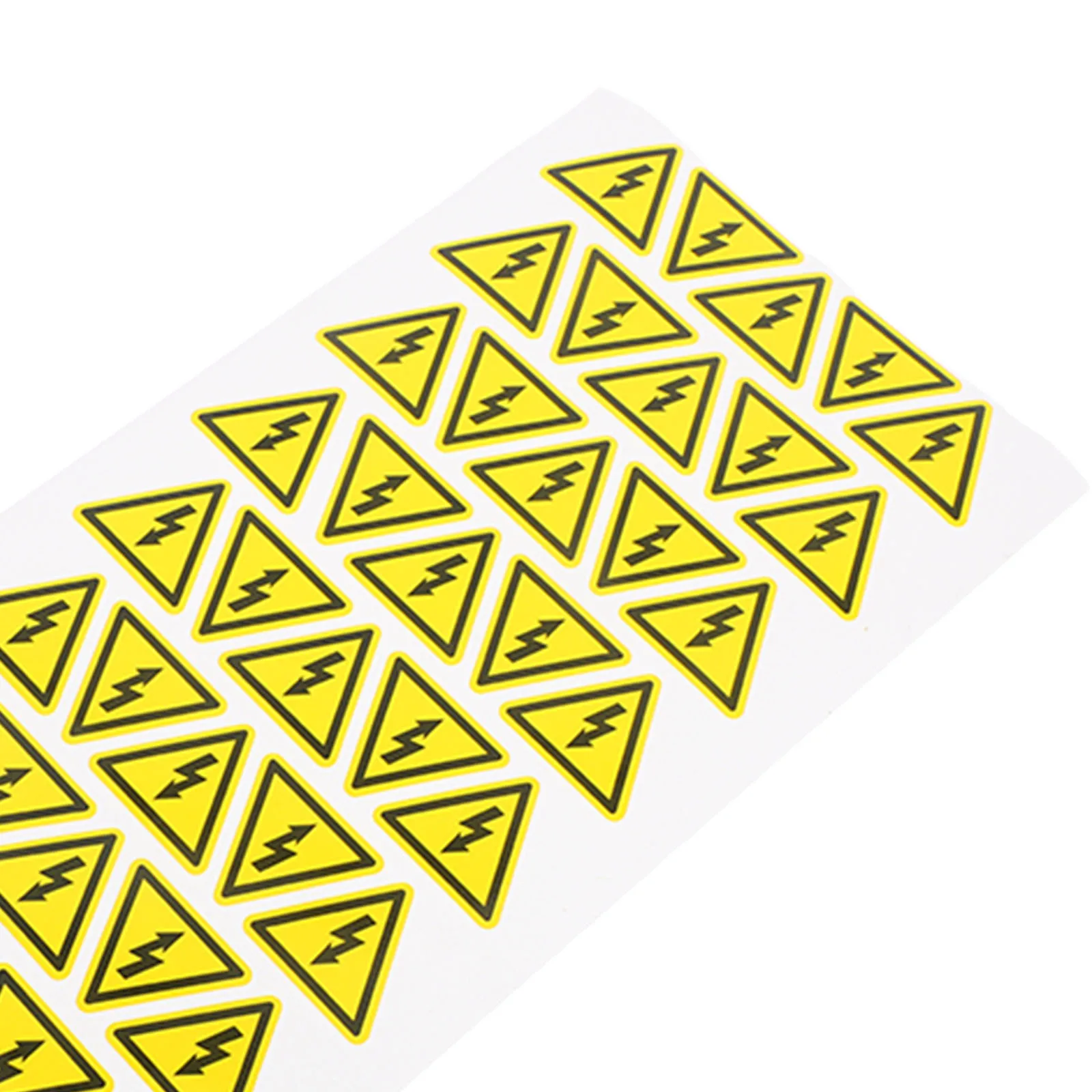 400 قطعة من ملصقات الوقاية من الصدمات الكهربائية، ملصقات أمان على شكل مثلث أصفر، لاصق مقاوم للماء للألواح الكهربائية الخارجية والداخلية