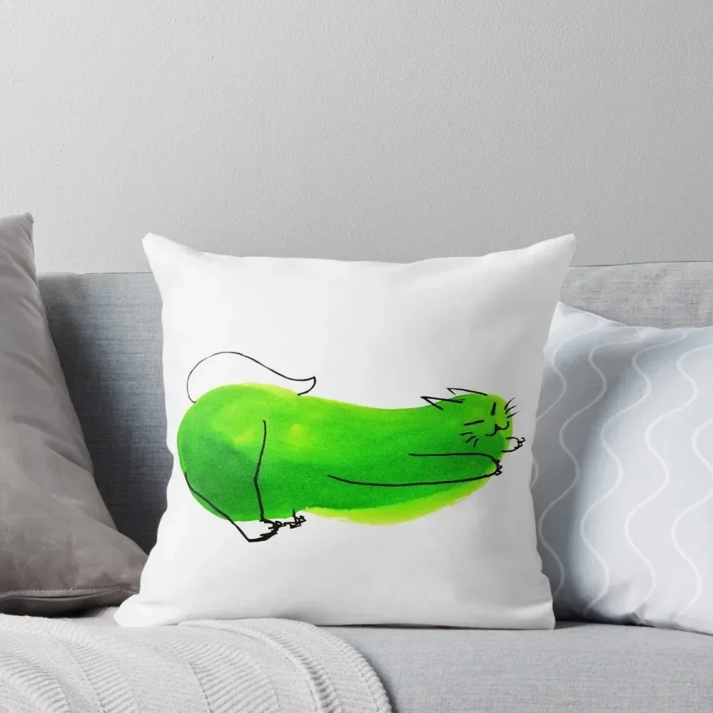 

Pickle Cat Throw Pillow Cushion Cover For Sofa Cushion Child Christmas Covers christmas pillowcases pillow