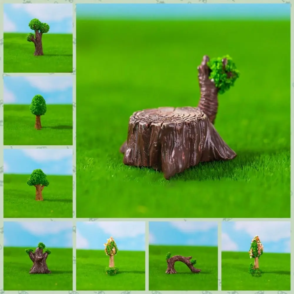 Decorative Artificial Mini Pine Tree Multiple Style Lifelike Micro-landscape Ornaments Simulation Resin
