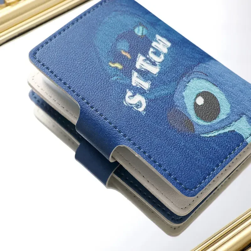 Disney Stitch Card Bags Cartoon Lilo & Stitch Winnie The Pooh Leather Driver's License Document Clip Women Credit Card ID Holder