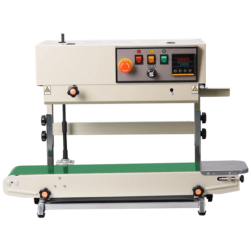 Continuous Band Plastic Bag Sealer Heat Sealing Machine Vertical Plastic Film Bag Sealer