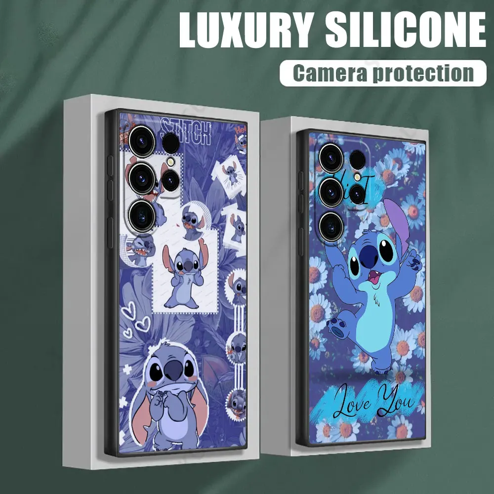 

Cute Baby Stitch Phone Case For Samsung Galaxy S24 Ultra Cases S23 S21 S20 FE S22 9 S24 Plus 5G Note 20 Ultra 10 Silicone Cover