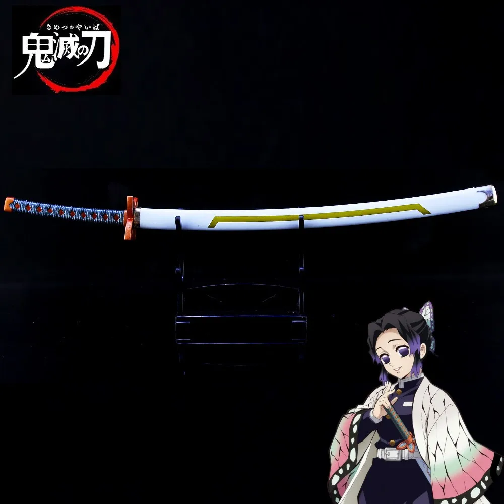 Demon Slayer Zwaard De Hashira Kochou Shinobu Nichirin Blade Anime Perifere Katana Sleutelhanger Wapen Model Speelgoed Kerst Cadeau