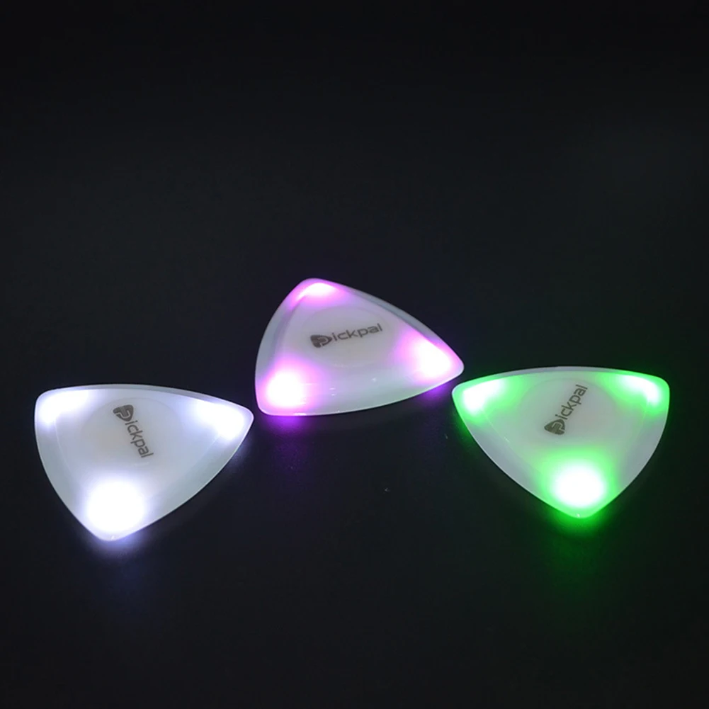 Guitar Touch Luminous Pick LED Glowing Guitar Pick Musical Stringed Instrument Glowing Plectrum for Bass Electric Guitarists